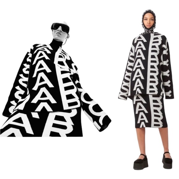 Marc Jacobs Monogram Oversized Knit Jumper and Monogram Knit Tube Skirt L/XL - Picture 2 of 16